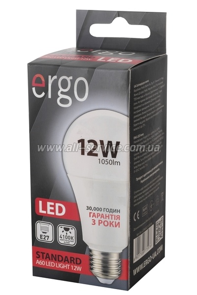 ERGO Standard A60 27 12W 220V 4100K (LSTA602712ANFN)