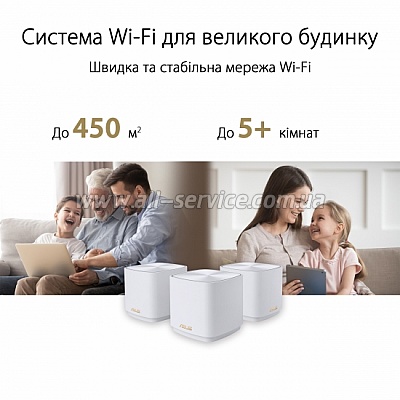  ASUS ZenWiFi XD4 3PK white (XD4-3PK-WHITE)
