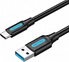 ���� ������ USB 3.0 AM to USB-C 1.5m black Vention (COZBG)