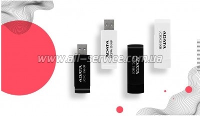 USB   ADATA 64GB UC310 Black USB 3.0 (UC310-64G-RBK)