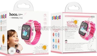 - HOCO Y100 children watch with call function Pink (6942007625647)