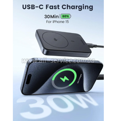 ������� ������������� Ugreen 10000 mAh PD 30W Grey-black (PB761)
