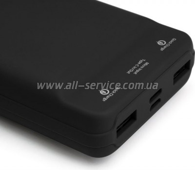   Vinga 20000 mAh QC3.0 Display soft touch black (VPB2QLSBK)
