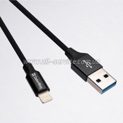  Colorway USB - Apple Lightning 2.1 1  (CW-CBUL004-BK)