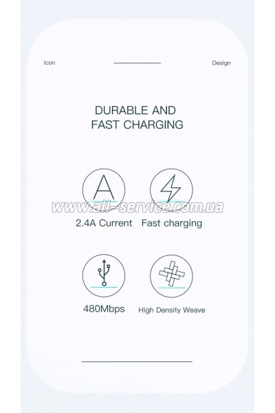 ���� ������ USB 2.0 AM to Micro 5P 1.0m 3A black Essager (EXCM-LS01)