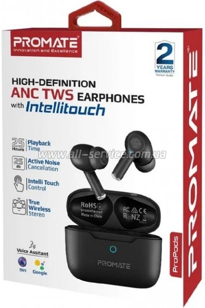 Promate ProPods Black (propods.black)