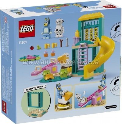 ����������� LEGO Bluey ������� � ���� � ����� �� ������� �������� (11201)