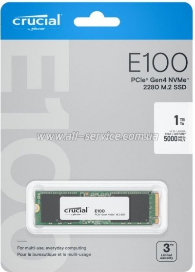  SSD M.2 2280 1TB E100 Micron (CT1000E100SSD8)
