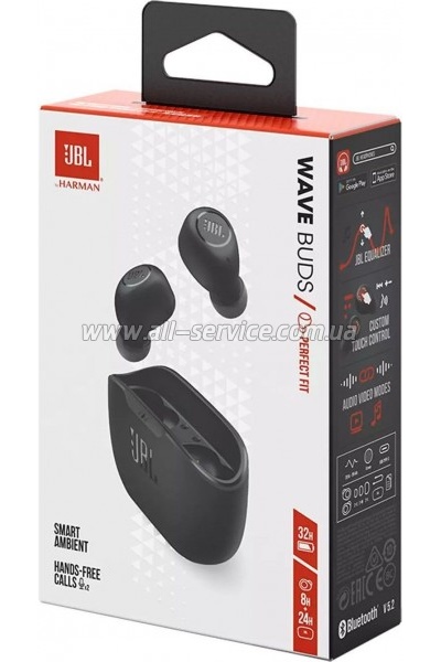 �������� JBL Wave Buds TWS Black (JBLWBUDSBLK)
