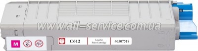 �����-�������� BASF OKI C612 ������ 46507518 Magenta (BASF-KT-46507518)