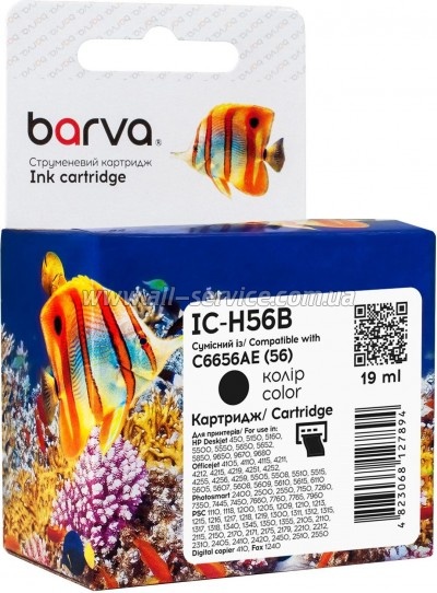  Barva HP 56 black/ C6656AE (IC-H56B)