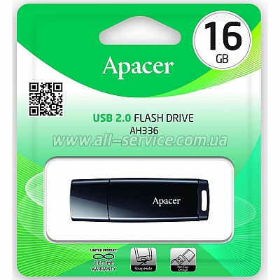  Apacer 32GB USB 2.0 AH336 Black (AP32GAH336B-1)