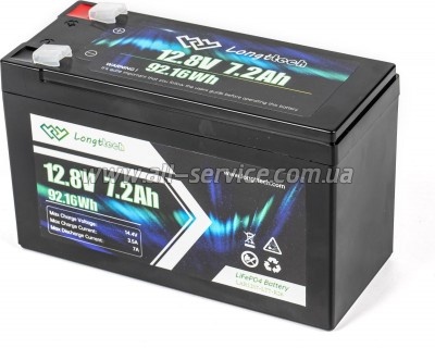  LiFePo4 Longttech LiFePO4 12.8V - 7.2Ah (LAR1207-LT7-R26)