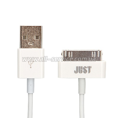  JUST Simple 30 pin USB Cable White 1M (30P-SMP10-WHT)