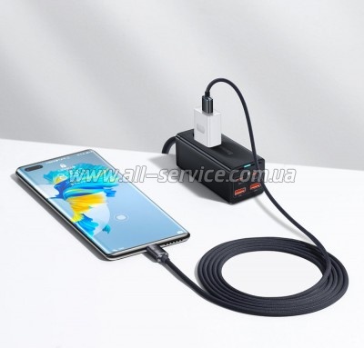 ���� ������ USB 2.0 AM to USB-C 1.2m 100W black Baseus (CAJY000401)
