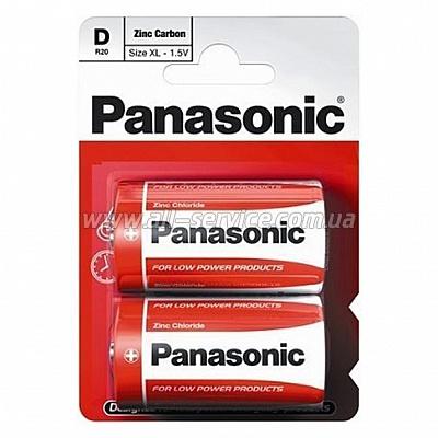  Panasonic RED ZINK R20 BLI 2 ZINK-CARBON (R20REL/2BPR)