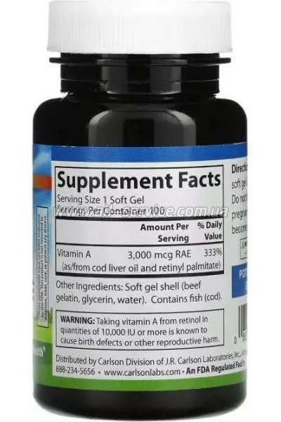  Carlson  , 10000 , Vitamin A, 100   (CL1111)