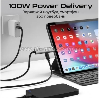 ���� ������ USB-C to USB-C 1.5m Promate (portlink-c3.black)