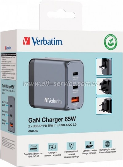�������� ������� Verbatim GaN 65W (32201)