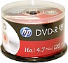  DVD HP DVD-R 4.7GB 16X 50  Spindle (69316/DME00025-3)