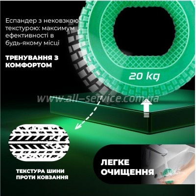  PowerPlay PP-4333 Hand Grip Medium 20   (PP_4333_Green_20kg)