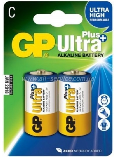��������� Gp C GP Ultra Plus Alkaline LR14 * 2 (14AUP-U2 / 4891199100390)