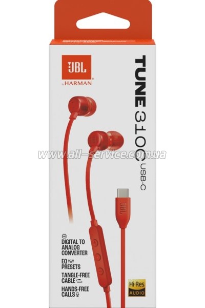  JBL Tune 310C USB-C Red (JBLT310CRED)
