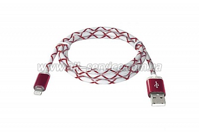 ������ DEFENDER ACH03-03LT USB(AM)-Lightning RedLED backlight 1m (87552)