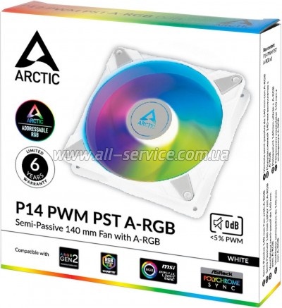    Arctic P14 PWM PST/A-RGB WHITE (ACFAN00276A)