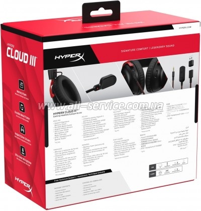 �������� HyperX Cloud III Black-Red (727A9AA)