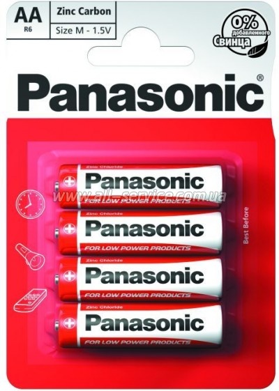  Panasonic Red Zink R6 BLI 4 (R6REL/4BPR)