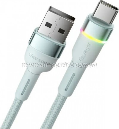 ���� ������ USB 2.0 AM to USB-C 1.0m 3A LED blue Essager (EXCT-XCD03)