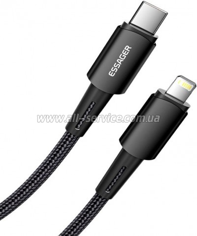 ���� ������ USB-C to Lightning 0.5m 20W black Essager (EXCTL-CGB01)