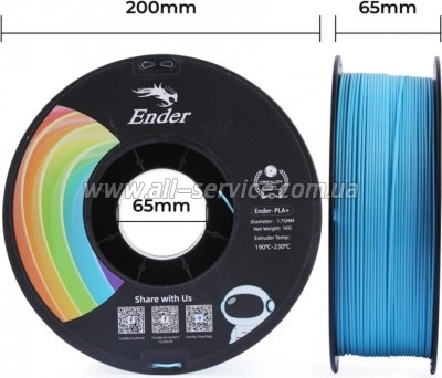 ������� ��� 3D-�������� Creality PLA+ 1��, 1.75��, blue (3301010310)