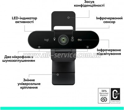 - Logitech Brio 4K Ultra HD for Business Graphite (960-001746)