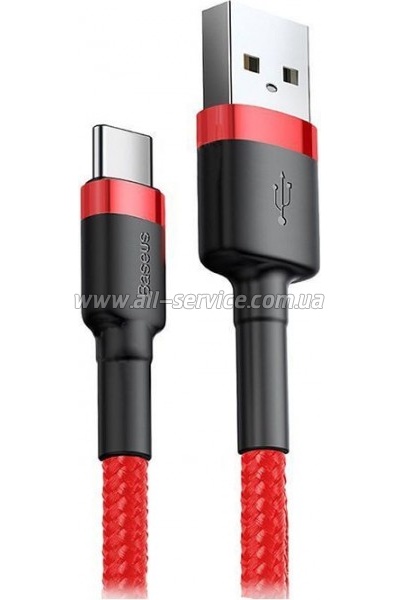 ���� ������ USB 2.0 AM to USB-C 0.5m 3A red Baseus (CATKLF-A09)