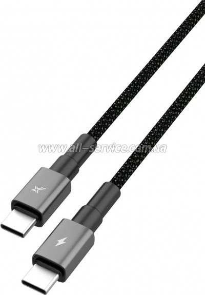 ���� ������ USB-C to USB-C 1.0m 100W black Grand-X (CC-08B)