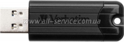  32GB VERBATIM USB 3.0 STORE'N'GO PINSTRIPE BLACK (49317)