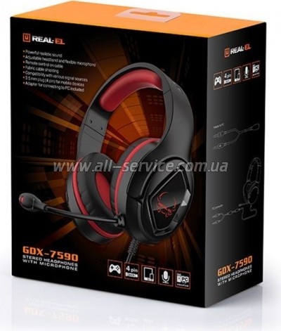  REAL-EL GDX-7590 Black-Red