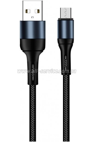 ���� ������ USB 2.0 AM to Micro 5P 1.0m nylon black ColorWay (CW-CBUM045-BK)