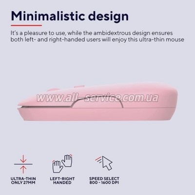  Trust Puck Wireless/Bluetooth Silent Pink (24125)