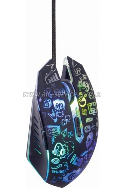  Gembird MUS-6B-GRAFIX-01 USB Black (MUS-6B-GRAFIX-01)
