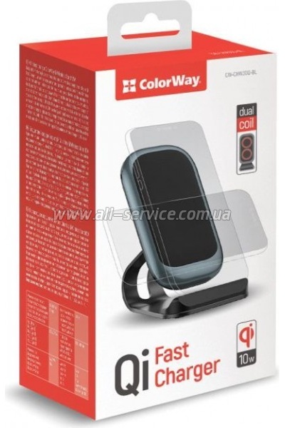    ColorWay Wireless Stand 10W Blue (CW-CHW30Q-BL)