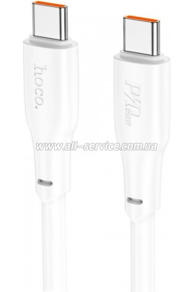 ���� ������ USB-C to USB-C 2.0m 240W TPE X93 white HOCO (6931474790743)