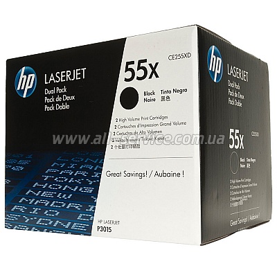  HP LJ P3015/ M521/ M525 DUAL PACK (CE255XD)