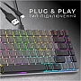  GamePro MK141R Red Swich Low Profile RGB USB Dark Gray (MK141R)