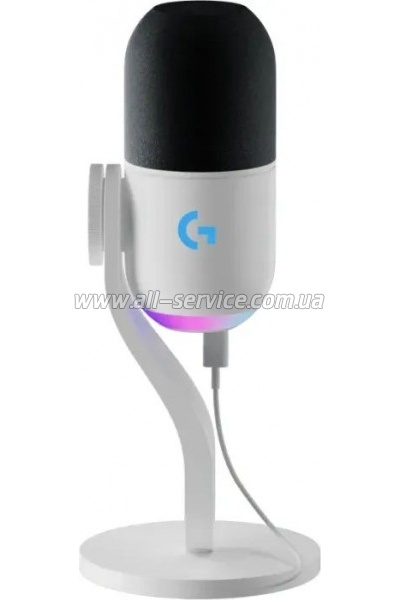  Logitech Yeti GX Dynamic RGB Gaming Mic with Lightsync Off-White (988-000576)