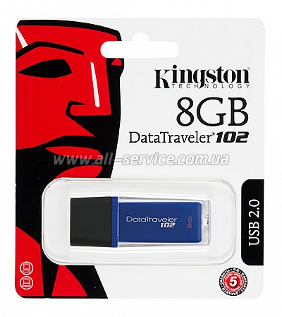  8GB Kingston DT102 Blue (DT102/8GB)