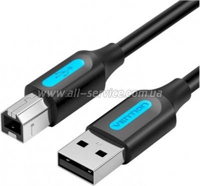 ������ ��� �������� USB 2.0 AM/BM 3.0m 480Mbps PVC black VENTION (COQBI)