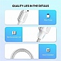 ���� ������ USB 2.0 AM to USB-C 2.0m 3.0A 18W US288 White Ugreen (60133)